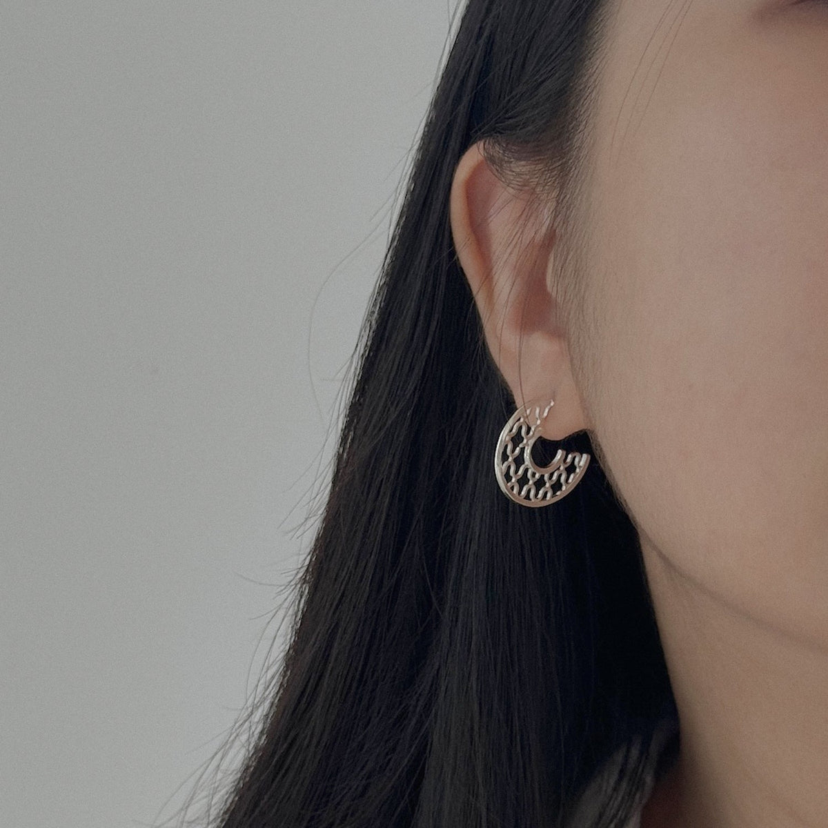 Ripple Earrings worn