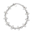 Lilac Chain Bracelet, a sterling silver bracelet of linked openwork lilac flower shapes