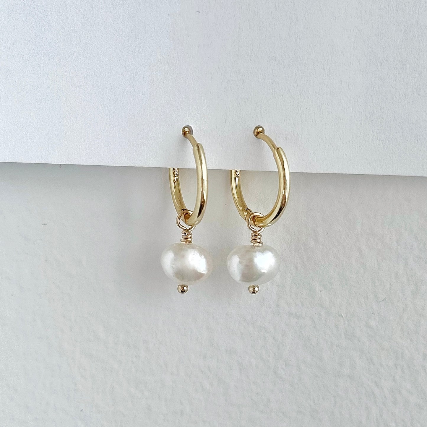 Pearl Hoop Earrings