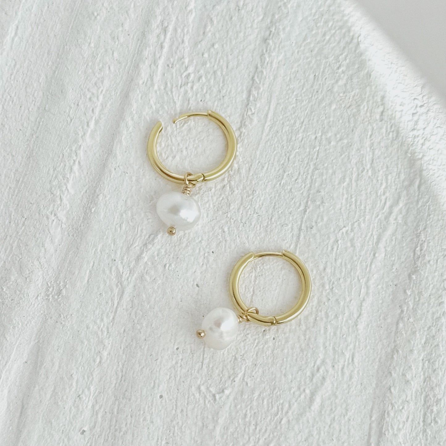 Pearl Hoop Earrings