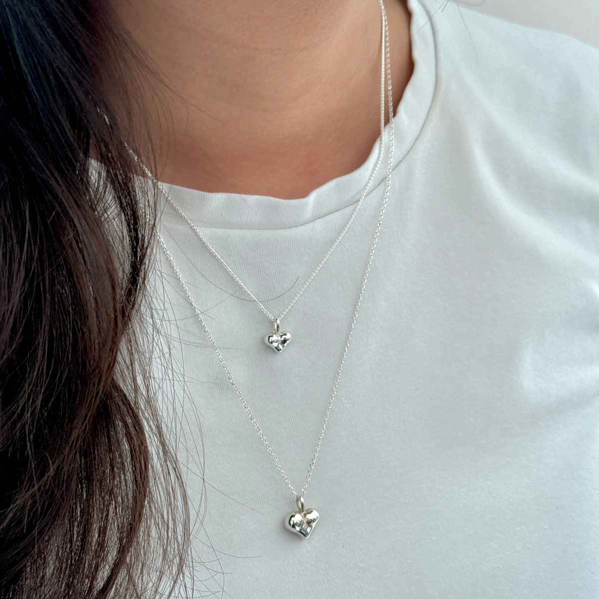 Cheeky Big Heart Necklace worn