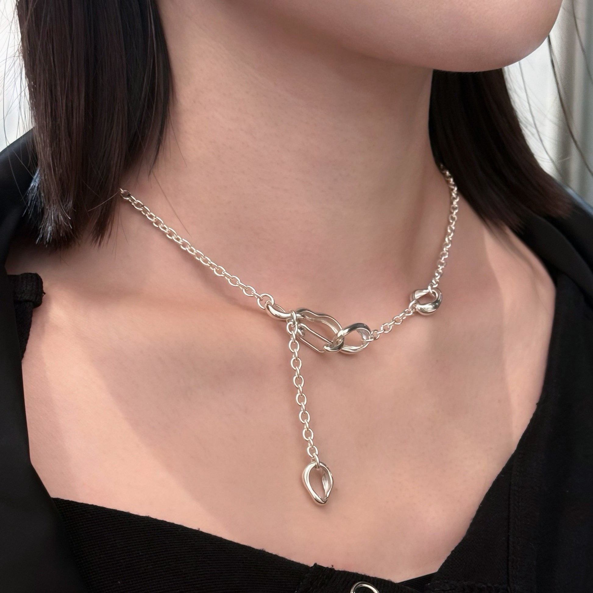 Bubble Carabiner Necklace