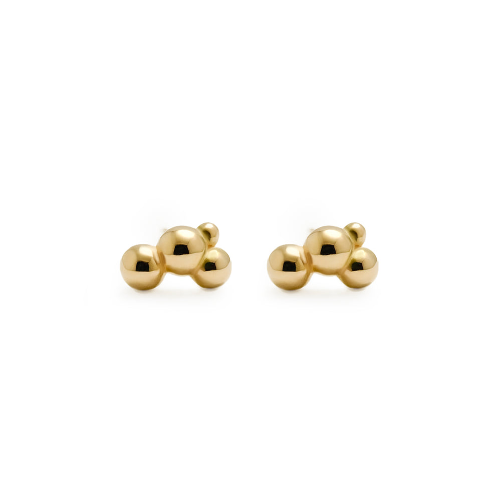 Cloud Studs -14k Gold