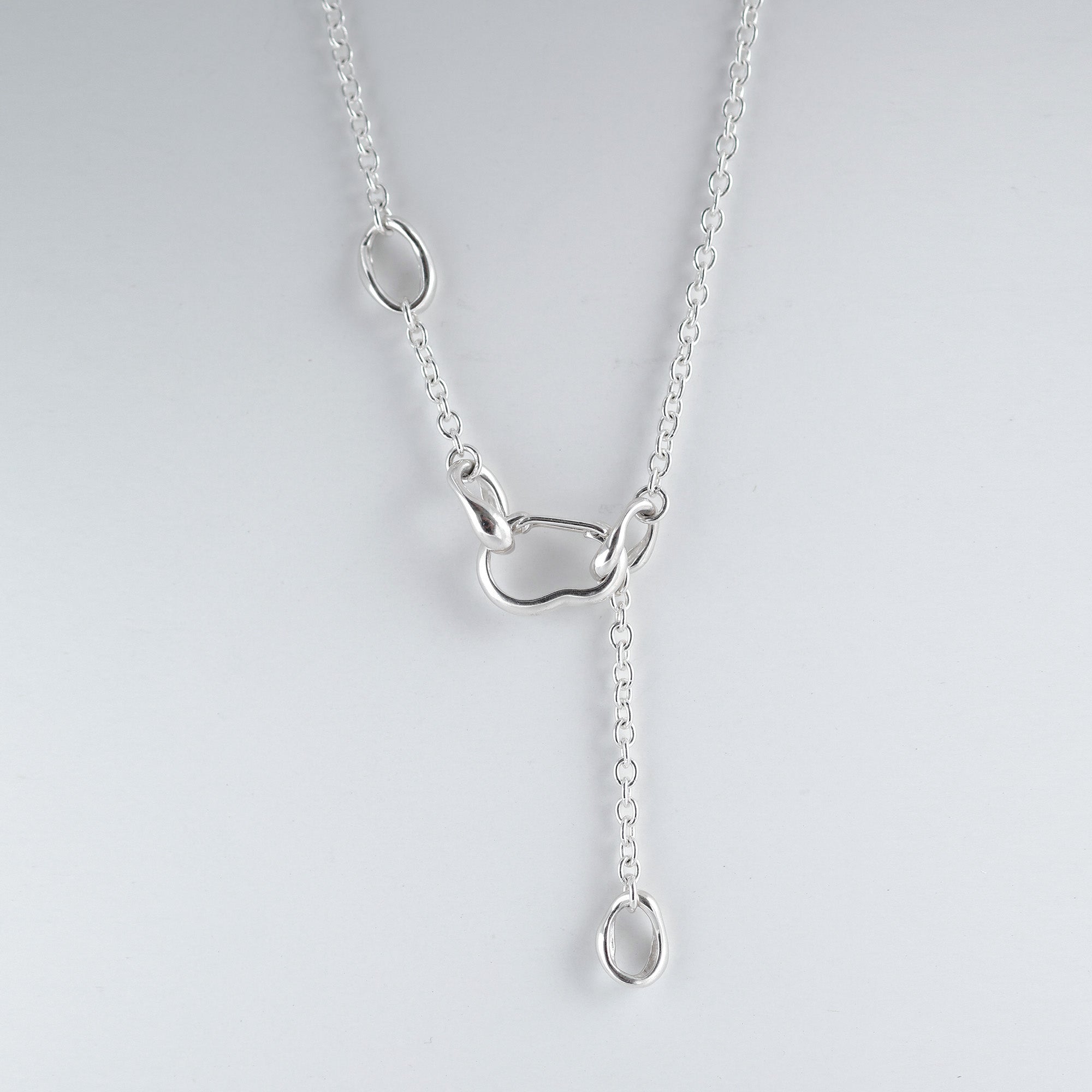 Bubble Carabiner Necklace | 925 Sterling Silver | Lintier