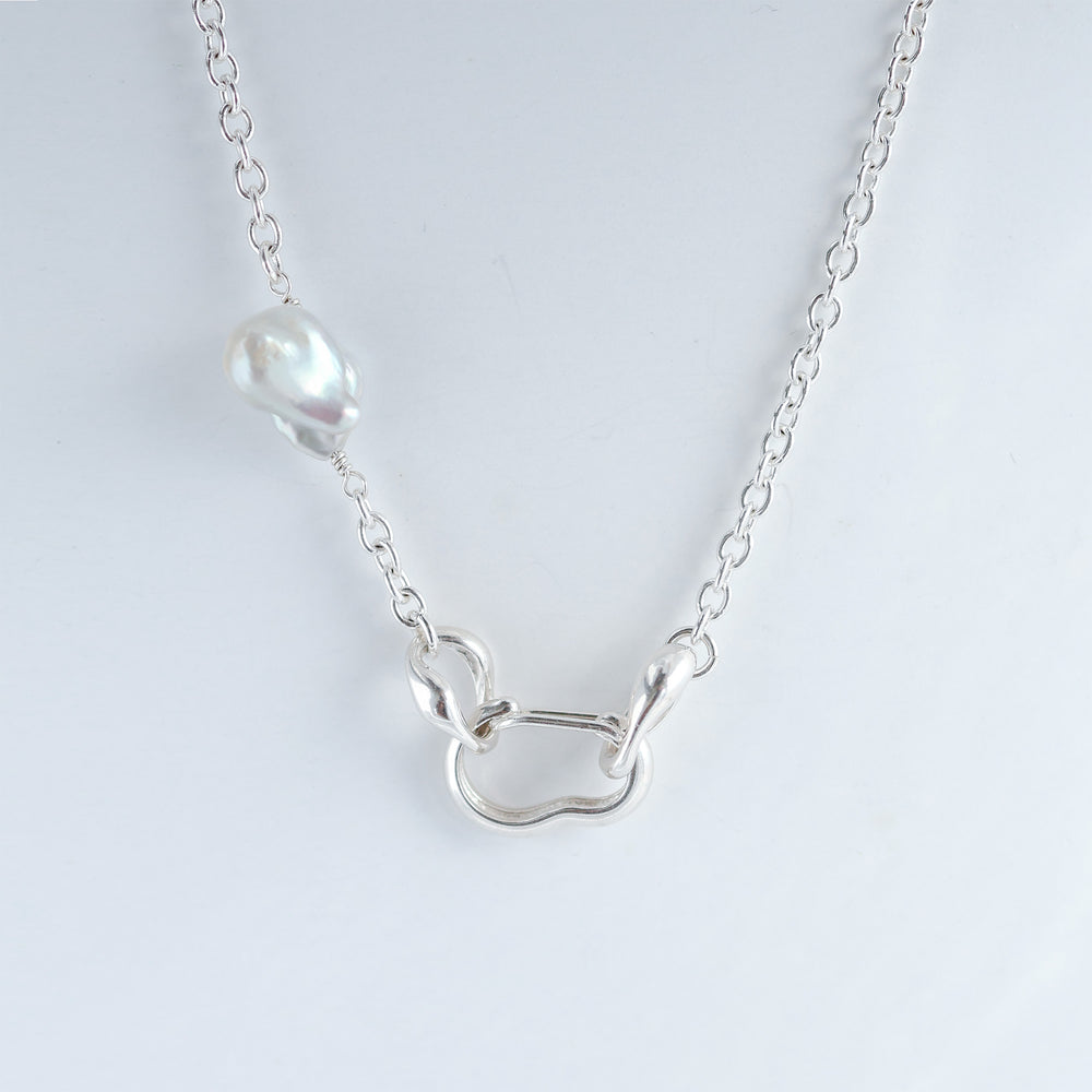 Pearl Carabiner Necklace