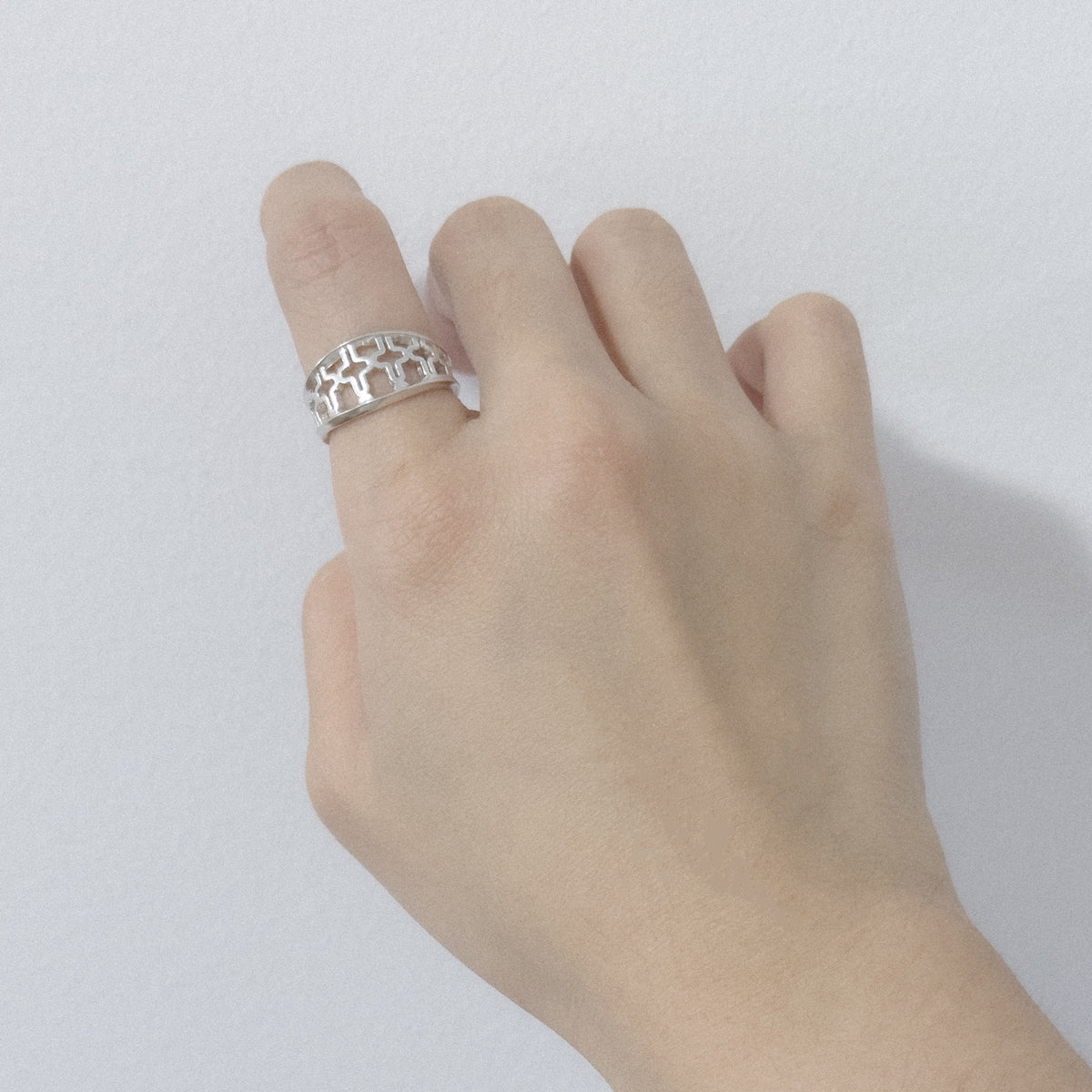 Starlight Ring worn on the hand
